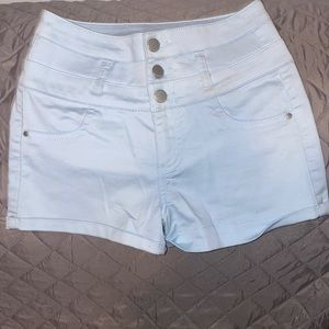 light blue high waisted refuge shorts size: 2